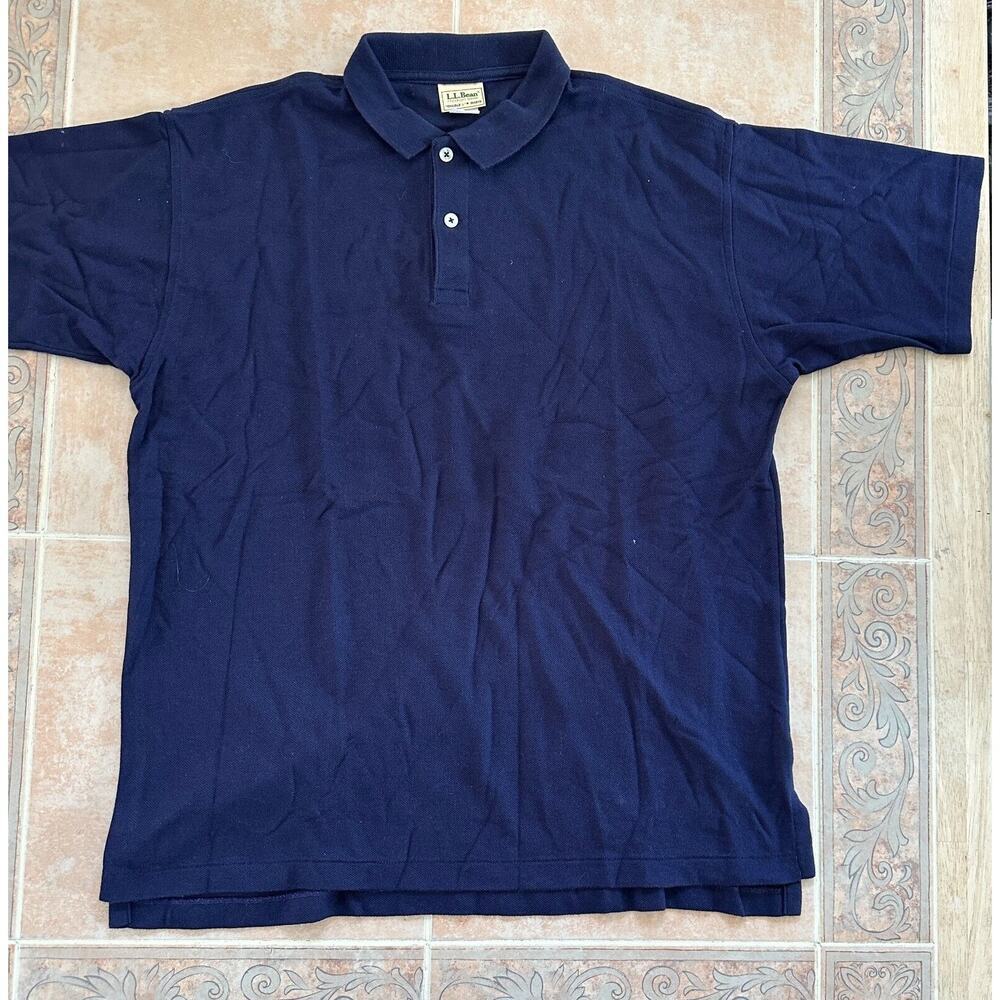 L.L. Bean Double L polo shirt Men L navy